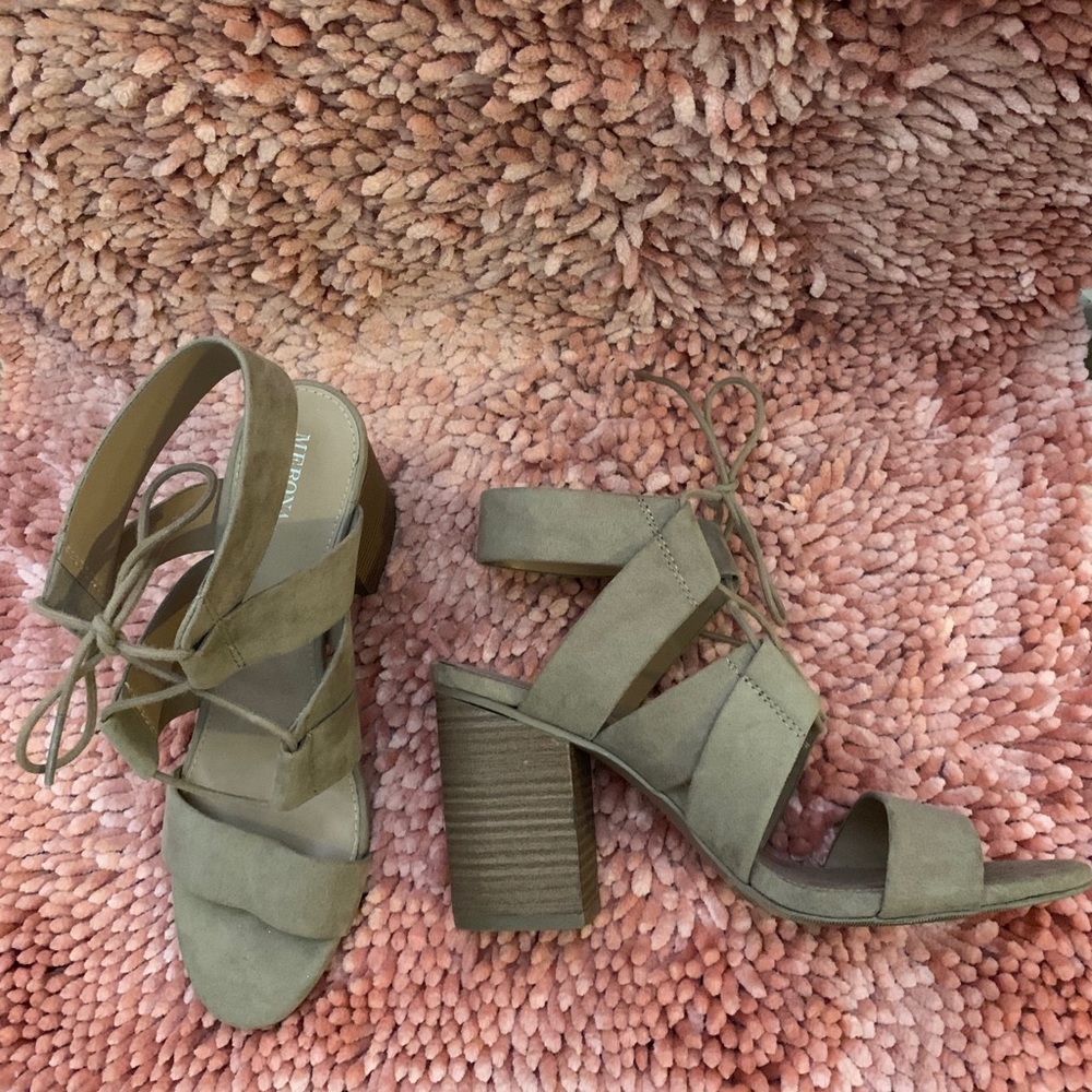 Trendy Merona Suede Lace Up Heel